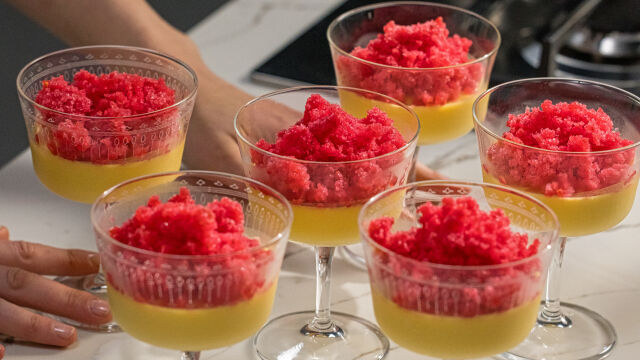 Cremoso de Manga e Granita de Chilli