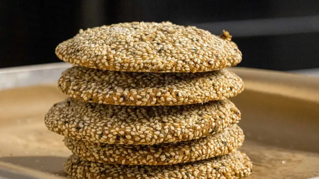Bolachas de Sésamo e Manteiga Noisette