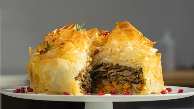 Tarte Folhada de Pato