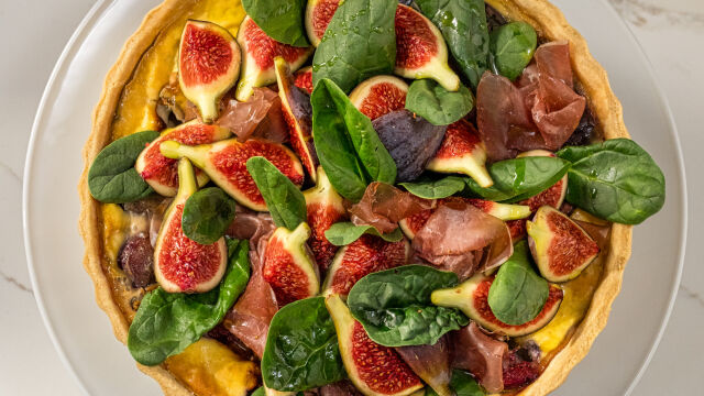 Tarte de Figos, Queijo Azul e Bresaola