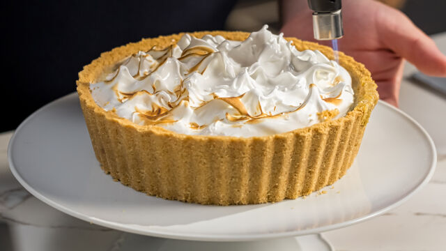 Tarte de Lima e Manjericão