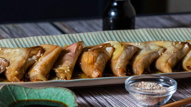 Chamuças de Alho-francês Recheadas com  Carne