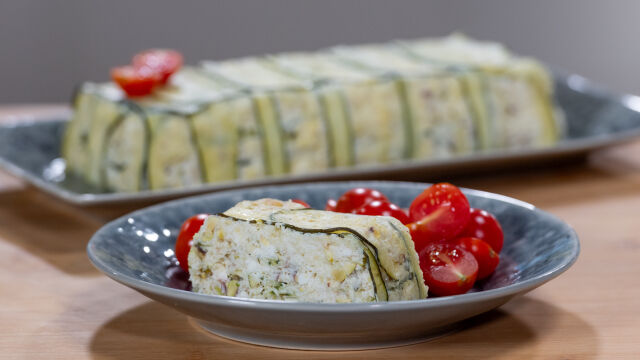 Mil-folhas de Curgete com Quatro Queijos