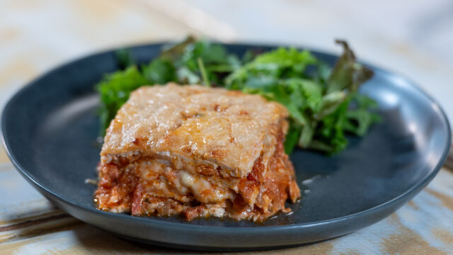 Mil-folhas de Galinha com Presunto