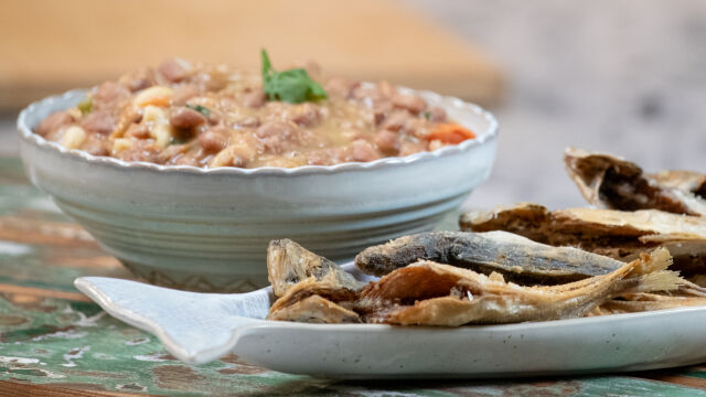 Feijão de Azeite com Jaquinzinhos Fritos