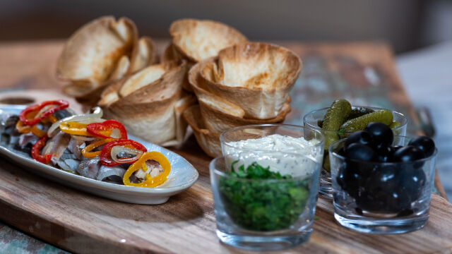 Conserva de Cavala em Cestos de Tortilha