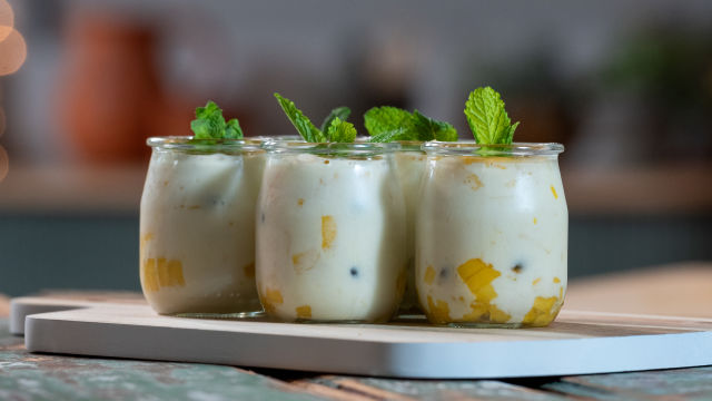 Panacotta de Maracujá com Manga