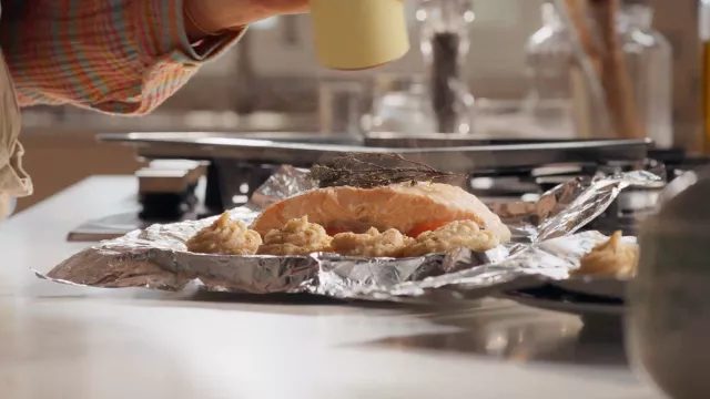 Salmão em Papelote