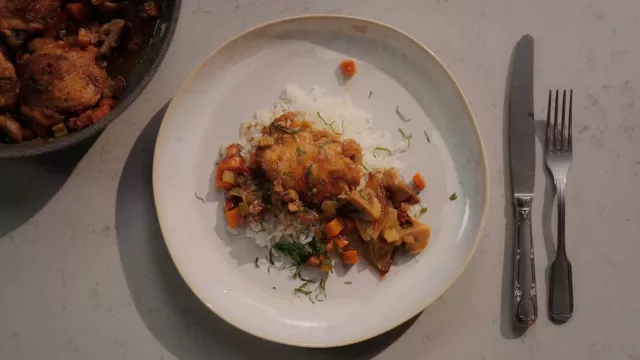 Coq Au Vin de Vinho Branco