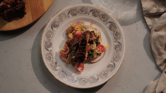 Piano na Air Fryer com Salada de Batata