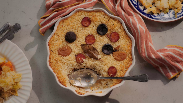 Arroz de Cozido com Legumes Salteados