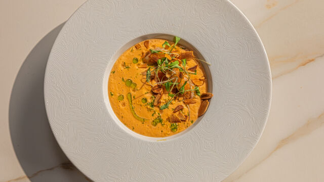 Sopa de Amêndoa com Camarão  de Moçambique - Noélia Jerónimo