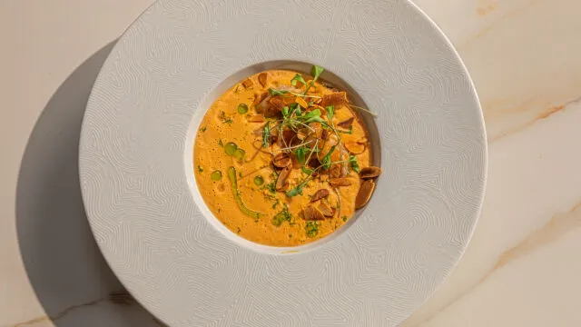 Sopa de Amêndoa com Camarão  de Moçambique - Noélia Jerónimo