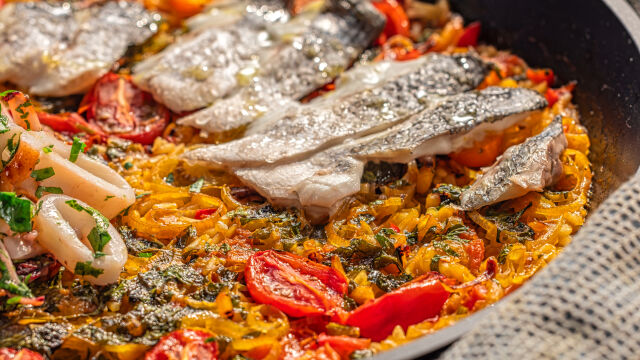 Arroz de Robalo e Lulas