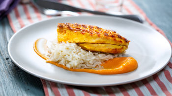 Piletina sa puter-rižom i pireom od šargarepe