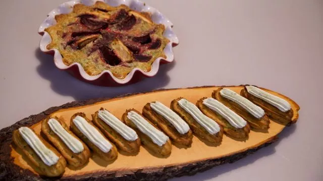 Klafuti od cvekle i profiteroli od kozjeg sira