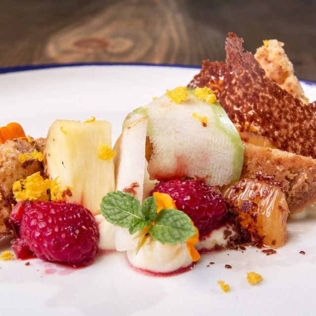 Kurabije sa maslacem i musom od voća i maskarpone sira