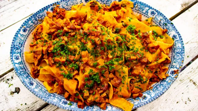 Stroganof sa dimljenom kobasicom