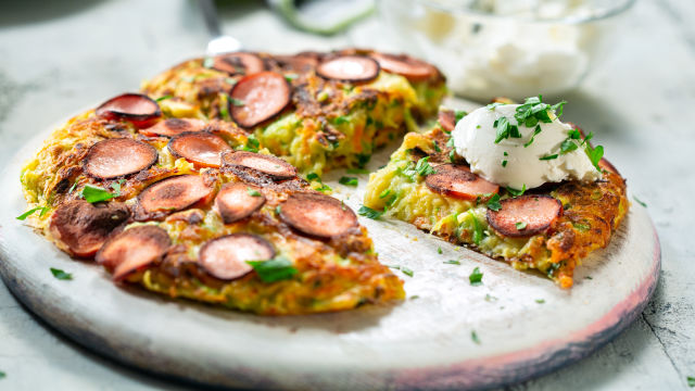 Palačinke od povrća i kobasica