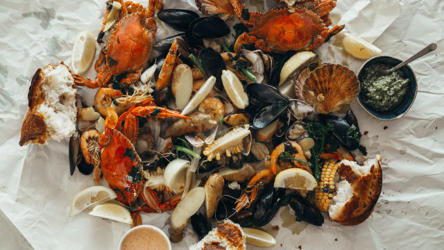 Pečeni morski plodovi