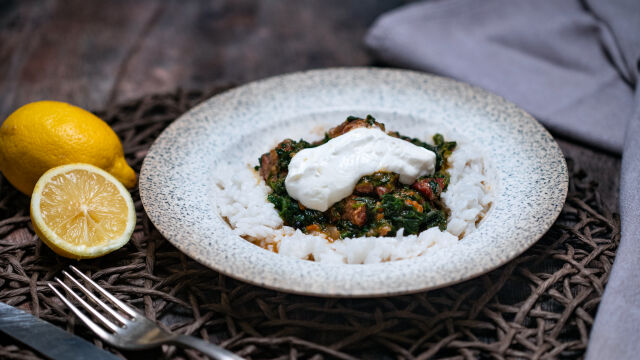 Junetina sa spanaćem