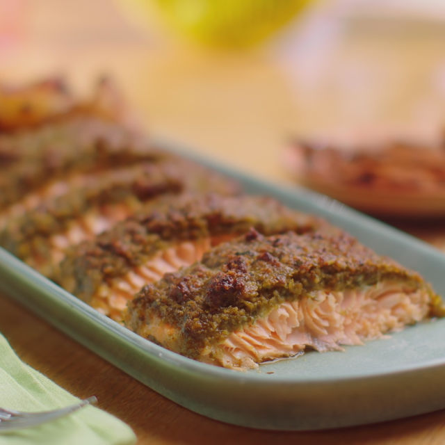Losos sa sosom salsa verde