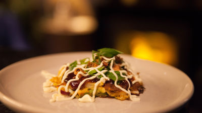 Richo's Bar Snacks / Palačinke z orientalskimi gobami in zeljem