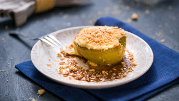 Pečena jabolka s crème brûlée