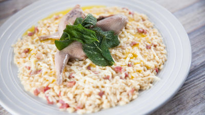 Rižota s prepelico na način parmigiana