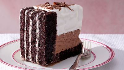 Trojna čokoladna sladoledna torta