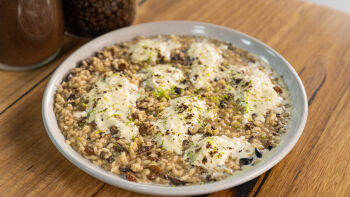 Carnaroli Risotto With Coffee & Stracciatella Cheese
