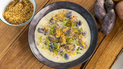 Potato ‘purple’ Gnocchi With ‘parmigiano Fonduta’