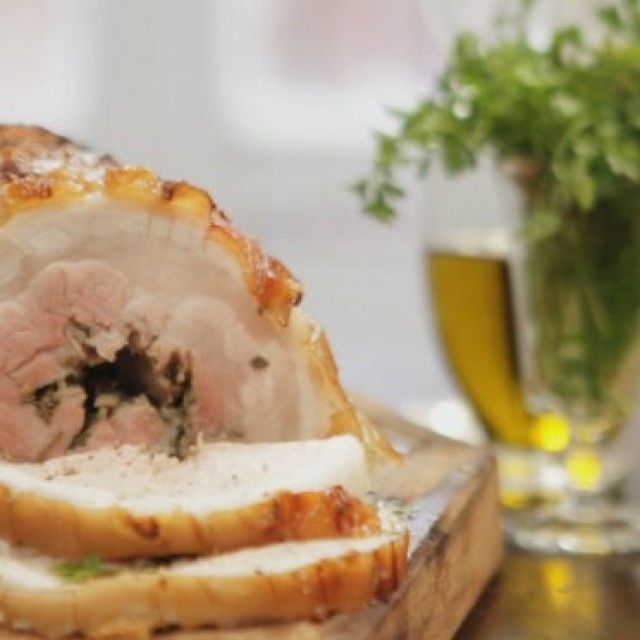 Svinjska pečenka z limono in komarčkom