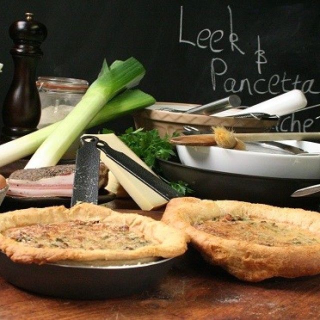 Kiš s porom in panceto