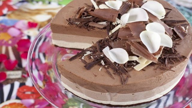 Torta s tremi vrstami čokolade