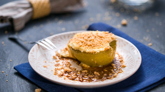 Pečena jabolka s crème brûlée