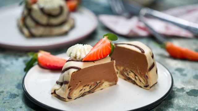 Palačinke s čokolado in maskarponejem