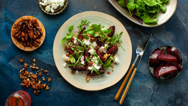 Solata z rdečo peso v soli