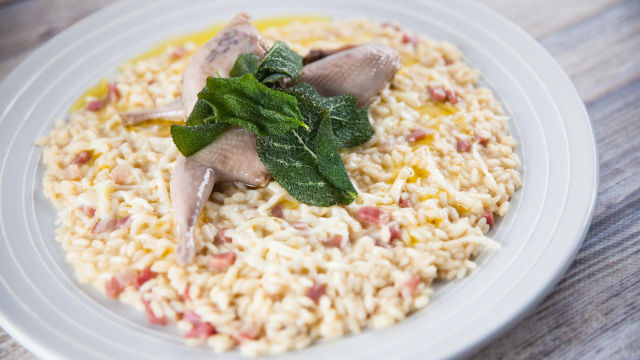 Rižota s prepelico na način parmigiana