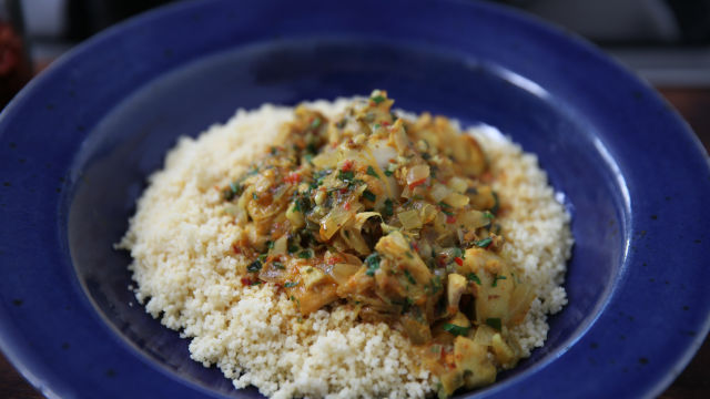 Piščančja obara z grenivko in kuskusom