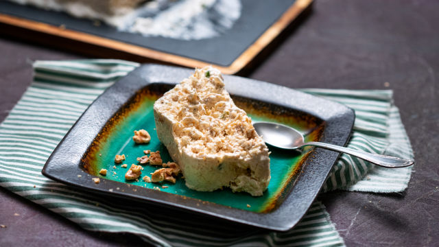 Zmrzlina s figami, kataifom in orehi