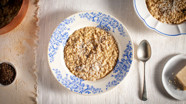 Rižota s sirom in poprom