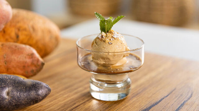 Affogato s sladkim krompirjem