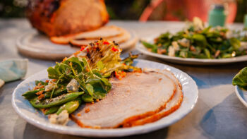 Пушена шунка на скара с ананасова глазура