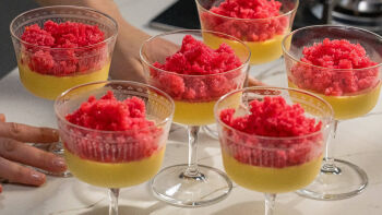 Cremoso de Manga e Granita de Chilli