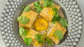 Açorda de Ovas com Pescada Frita