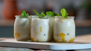 Panacotta de Maracujá com Manga