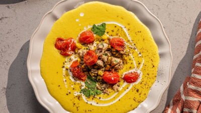 Creme de Milho com Tomate e Frango